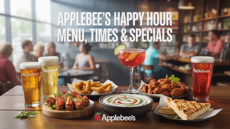 Applebee's Happy Hour Menu with prices