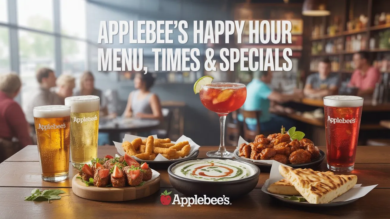 Applebee's Happy Hour Menu with prices